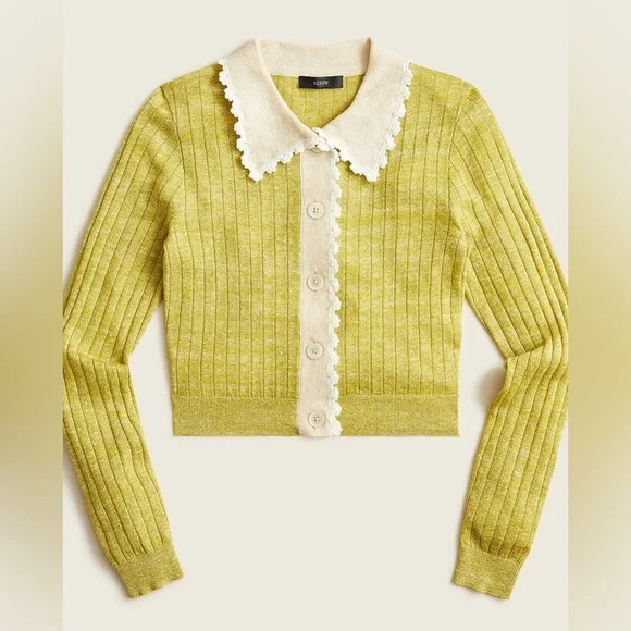 Cassi Namoda X J.Crew Limited Edition Collared Ribbed Sweater | Size Large - Picture 8 of 8